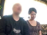 Japanese couple talk to Creampie Fuck the wife while husband have to watch